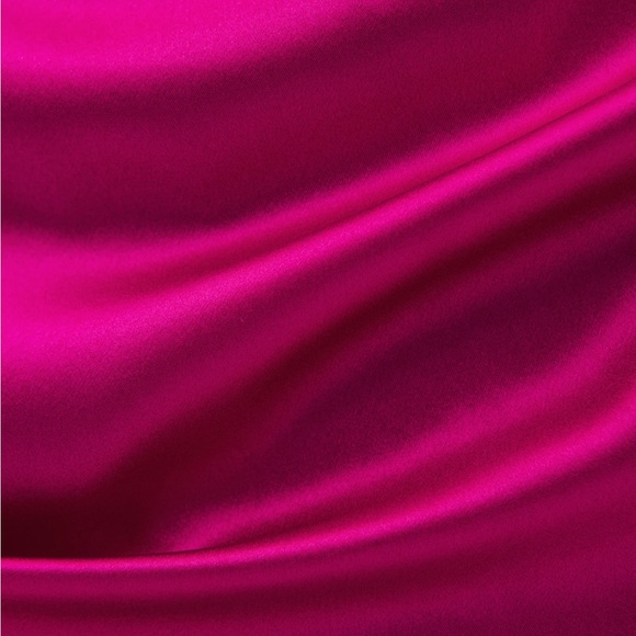 Reformation Solay Silk Dress Rhubarb Wedding Guest Dress - Picture 6 of 7